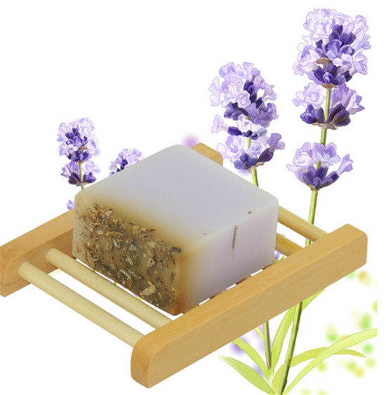 cold process handmade lavender soap with lavender essential oil
