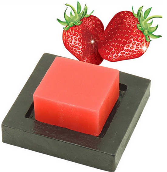 cold process handmade strawberry soap ,whitening,Facial soap