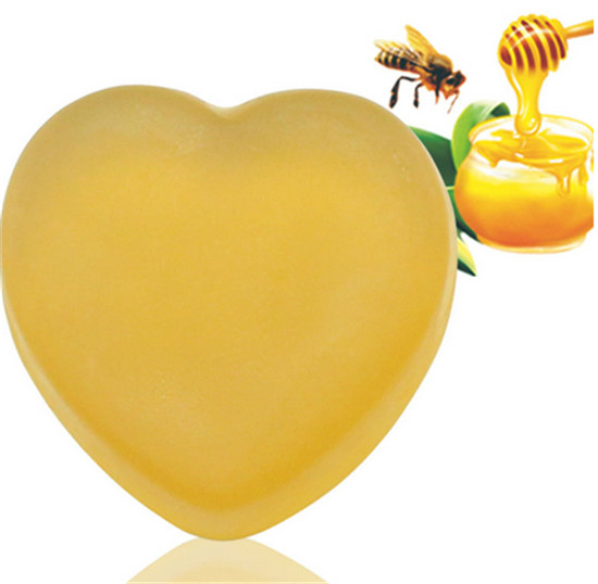 heart shape honey glycerin soap , transparent soap