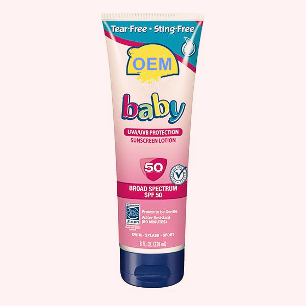 Private label baby skin care waterproof sunscreen lotion